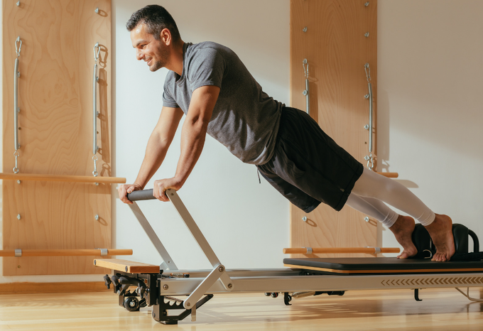 Man doing pilates