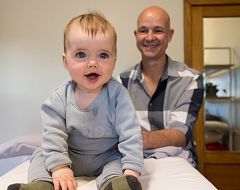Connect Health staff with baby